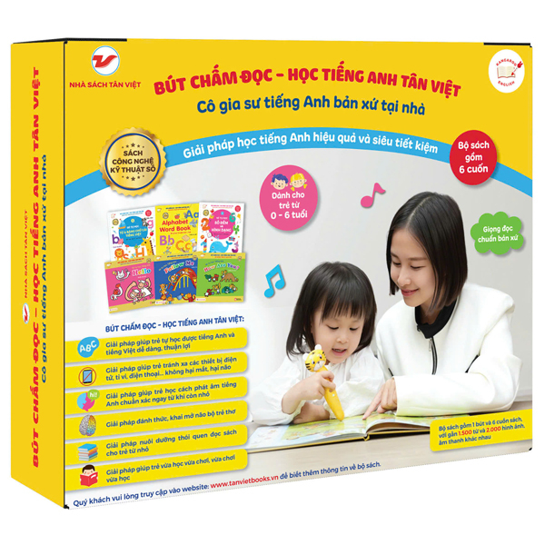 Bộ Bút Chấm Đọc-Học Tiếng Anh Tân Việt - Cô Gia Sư Tiếng Anh Bản Xứ Tại Nhà - Phiên Bản 6 Sách (Dành Cho Trẻ Từ 0 Đến 6 Tuổi) - Tặng Kèm Sách Playtime In English - Level 3 - Happy Snowman - Người Tuyết Hạnh Phúc