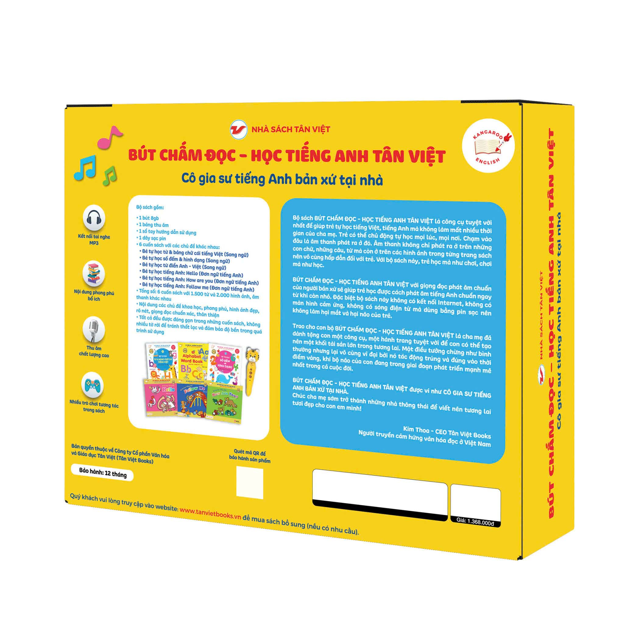 Bộ Bút Chấm Đọc-Học Tiếng Anh Tân Việt - Cô Gia Sư Tiếng Anh Bản Xứ Tại Nhà - Phiên Bản 6 Sách (Dành Cho Trẻ Từ 0 Đến 6 Tuổi) - Tặng Kèm Sách Playtime In English - Level 3 - Happy Snowman - Người Tuyết Hạnh Phúc - Ảnh 6