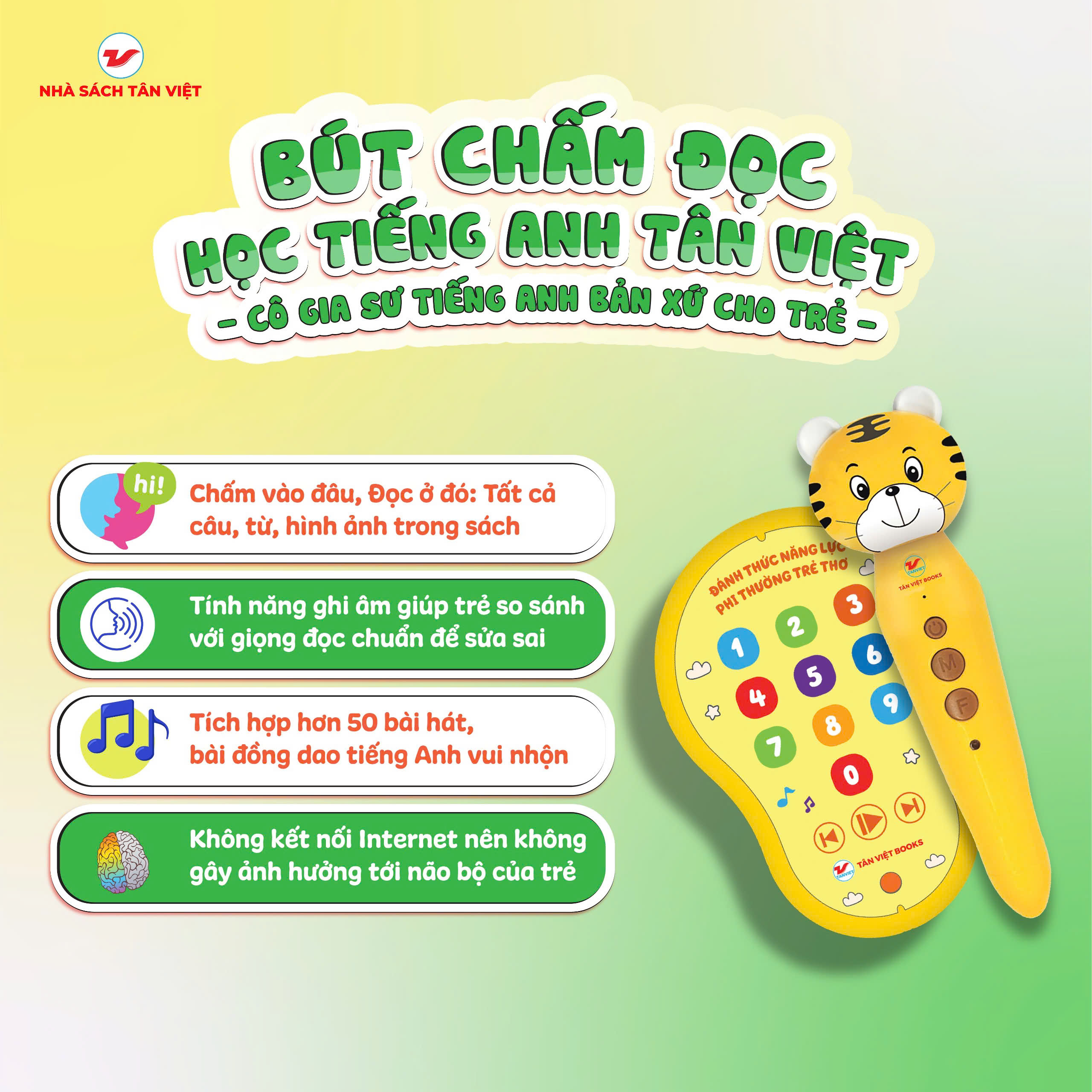 Bộ Bút Chấm Đọc-Học Tiếng Anh Tân Việt - Cô Gia Sư Tiếng Anh Bản Xứ Tại Nhà - Phiên Bản 6 Sách (Dành Cho Trẻ Từ 0 Đến 6 Tuổi) - Tặng Kèm Sách Playtime In English - Level 3 - Happy Snowman - Người Tuyết Hạnh Phúc - Ảnh 7