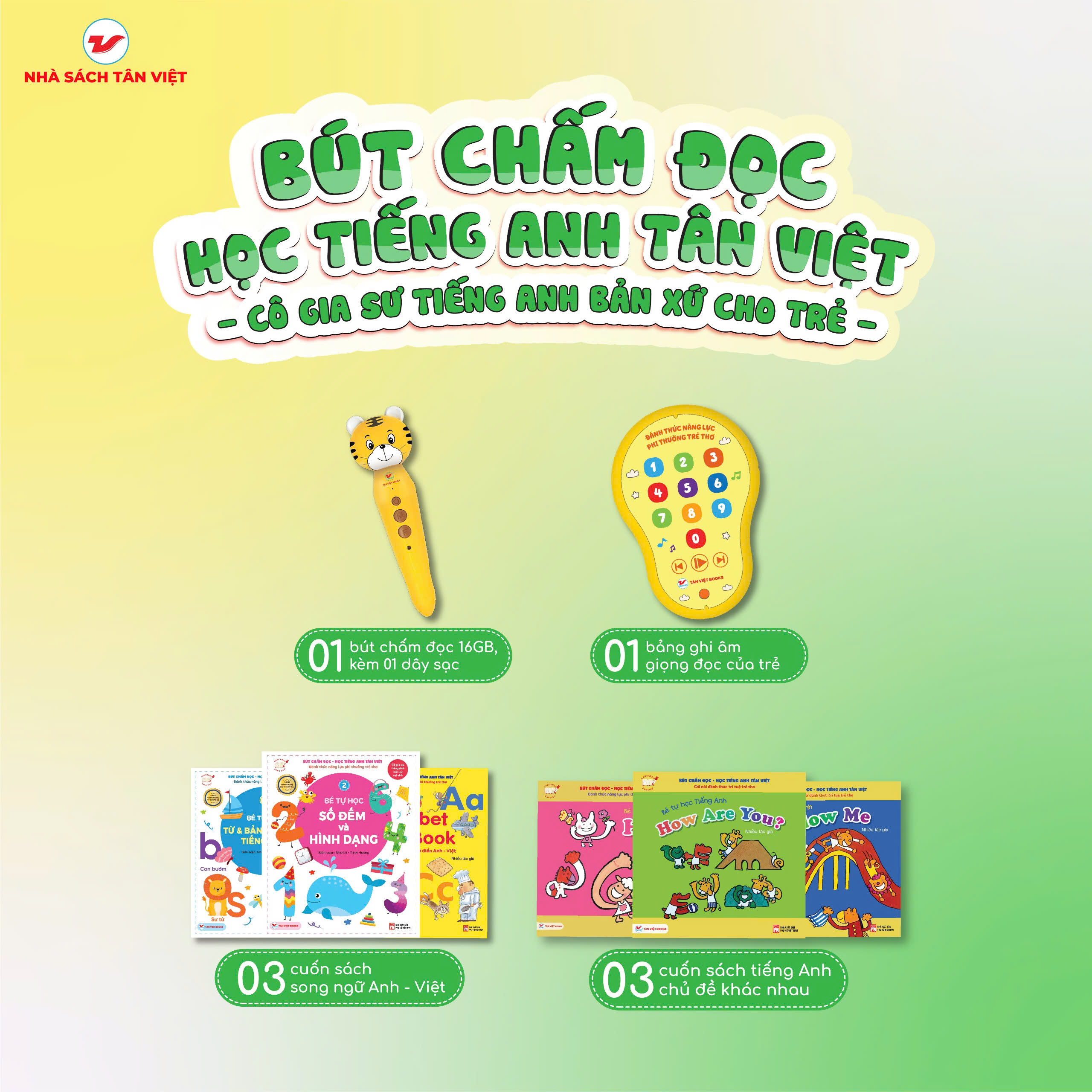 Bộ Bút Chấm Đọc-Học Tiếng Anh Tân Việt - Cô Gia Sư Tiếng Anh Bản Xứ Tại Nhà - Phiên Bản 6 Sách (Dành Cho Trẻ Từ 0 Đến 6 Tuổi) - Tặng Kèm Sách Playtime In English - Level 3 - Happy Snowman - Người Tuyết Hạnh Phúc - Ảnh 8