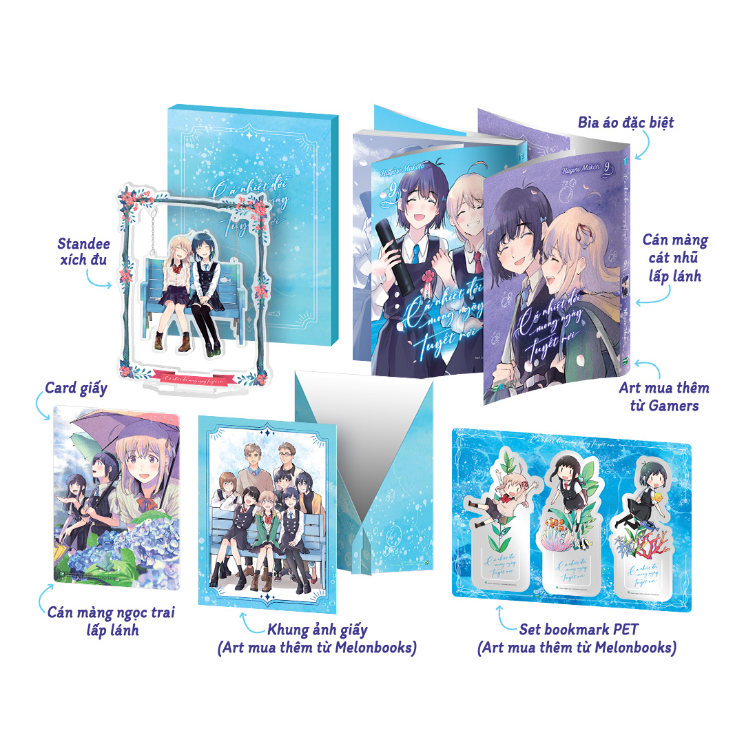 Bộ Cá Nhiệt Đới Mong Ngày Tuyết Rơi - Tập 9 - Bản Sưu Tầm - Tặng Kèm Bìa Áo + Standee Xích Xu + Card Giấy + Khung Ảnh Giấy + Set Bookmark PET - Ảnh 2