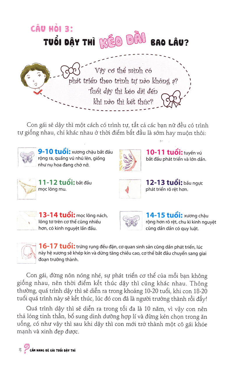bộ cẩm nang bé gái tuổi dậy thì - quyển 1 - 160 câu hỏi-đáp về sinh lí bạn gái tuổi dậy thì (tái bản 2019) - Ảnh 5