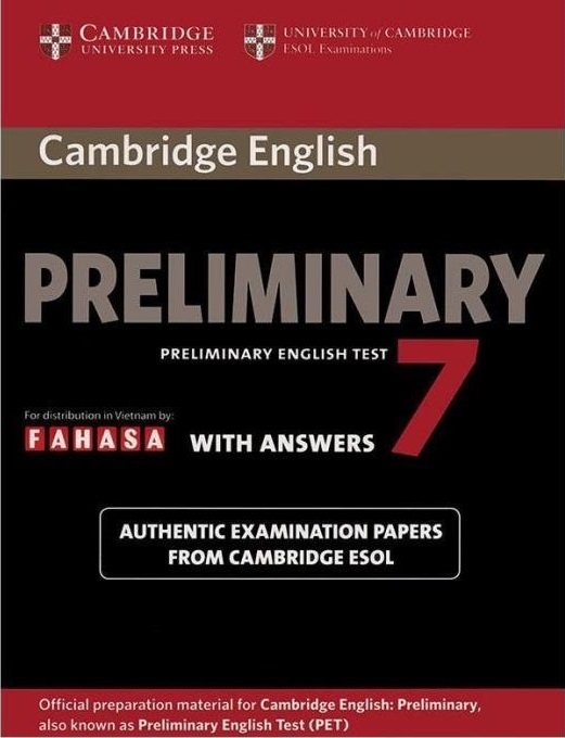 bộ cambridge preliminary english test 7 student's book with answers fahasa reprint edition