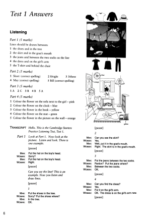 bộ cambridge young learners english tests starters 5 answer booklet - Ảnh 3