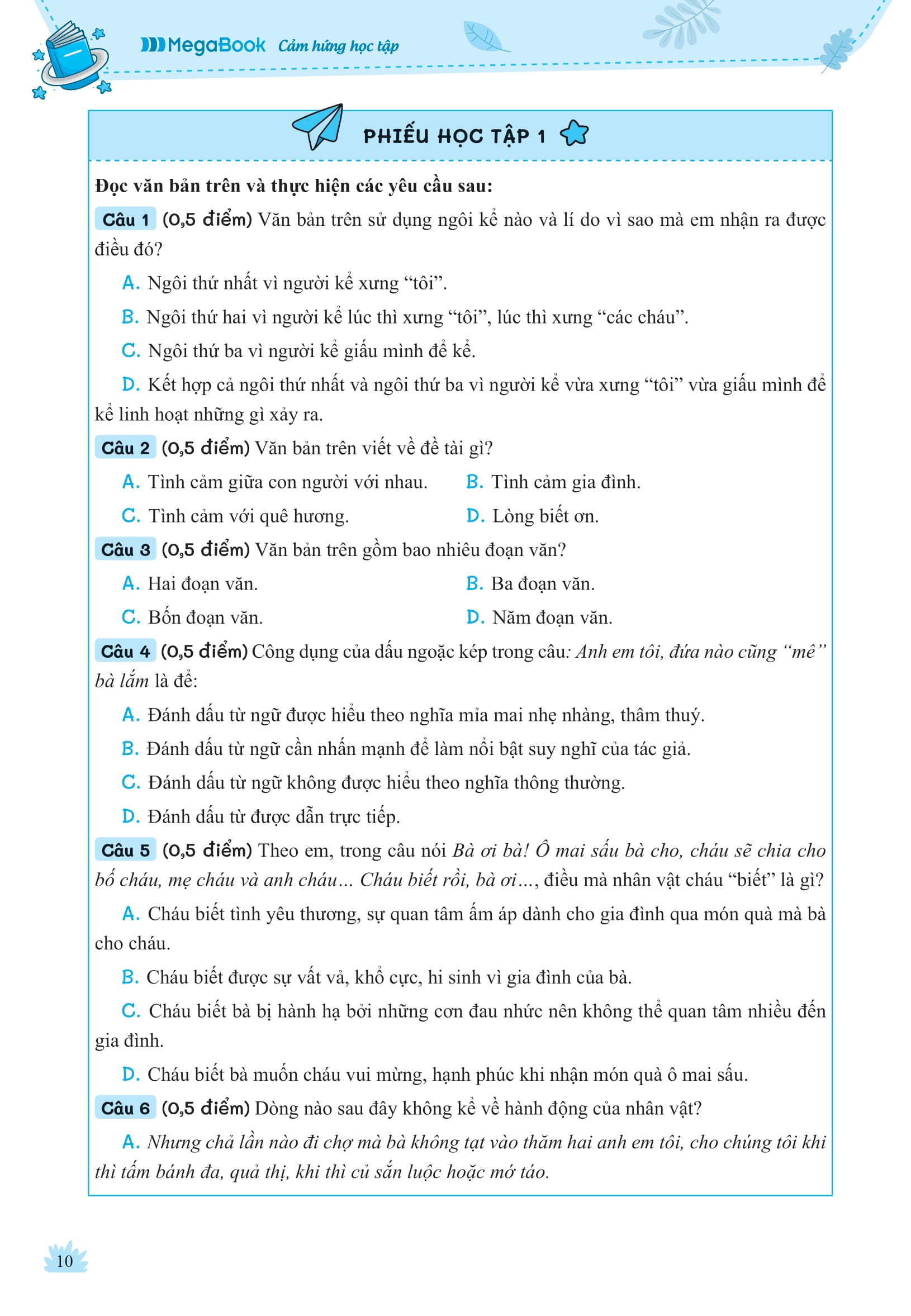 Bộ Chinh Phục Ngữ Văn - Kỹ Năng Đọc Hiểu Và Viết Theo Các Thể Loại Lớp 6 - Tập 2 - Ảnh 11