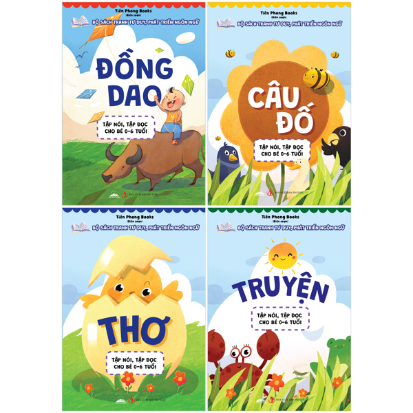 Bộ Combo Bộ Sách Tranh Tư Duy, Phát Triển Ngôn Ngữ - Tập Nói, Tập Đọc Cho Bé 0-6 Tuổi (Bộ 4 Cuốn)