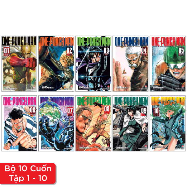 bộ combo manga - one-punch man: tập 1 - 10 (bộ 10 tập)