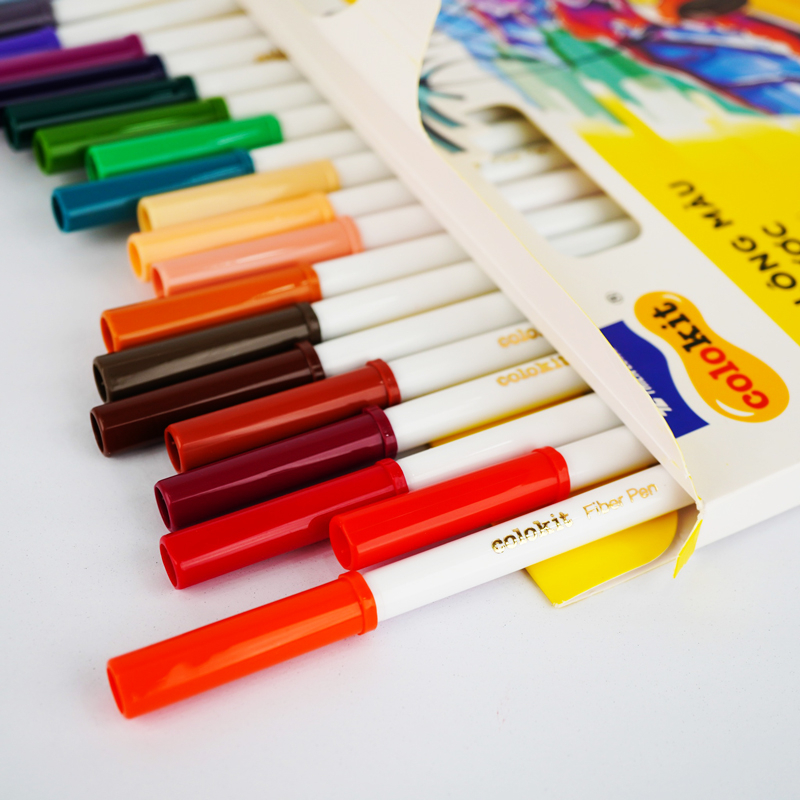 bộ combo sách tô bình yên vẽ hạnh phúc + hộp 20 bút lông màu rửa được washable fiber pen - colokit swm-c009 (bộ 2 cuốn) - Ảnh 12