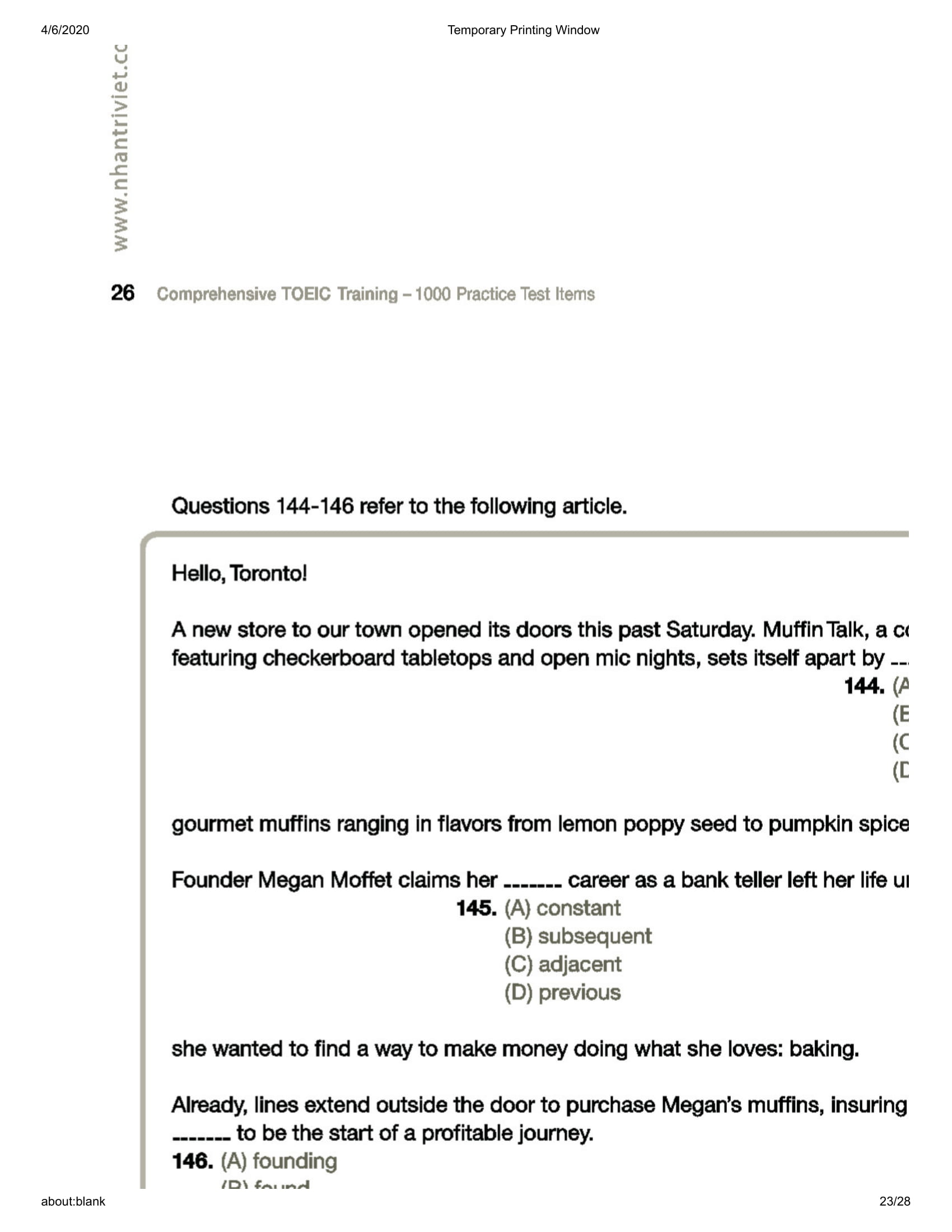 bộ comprehensive toeic training 1000 practice test items (vol 2) - kèm cd - Ảnh 24