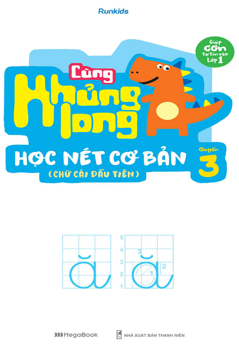 bộ cùng khủng long học nét cơ bản quyển 3 (chữ cái đầu tiên) bé trai - Ảnh 3