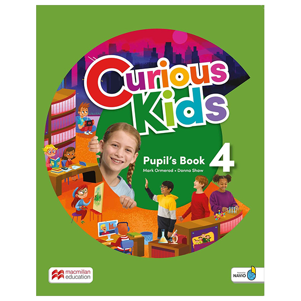 bộ curious kids level 4 pupil's book with digital pupil's book and navio app