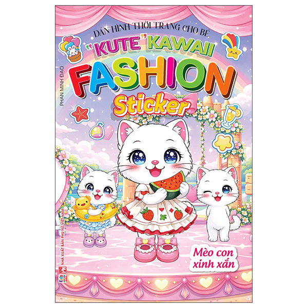 Bộ Dán Hình Thời Trang Cho Bé - "Kute" Kawaii Fashion Sticker - Mèo Con Xinh Xắn