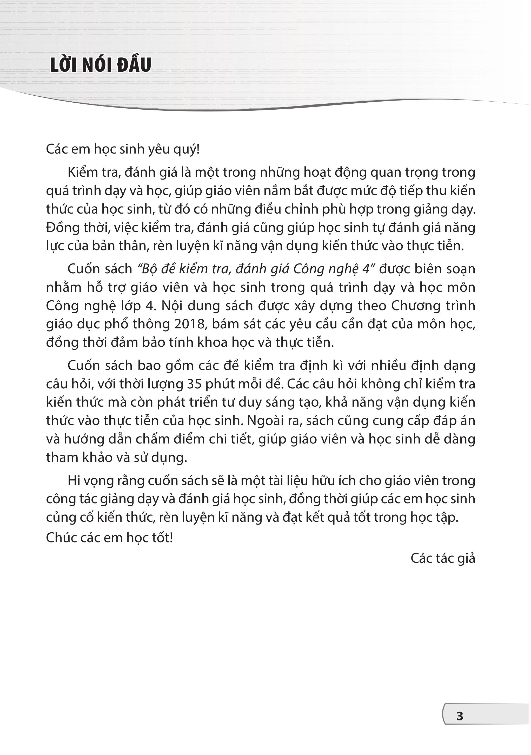 Bộ Đề Kiểm Tra, Đánh Giá Công Nghệ 4 - Ảnh 4
