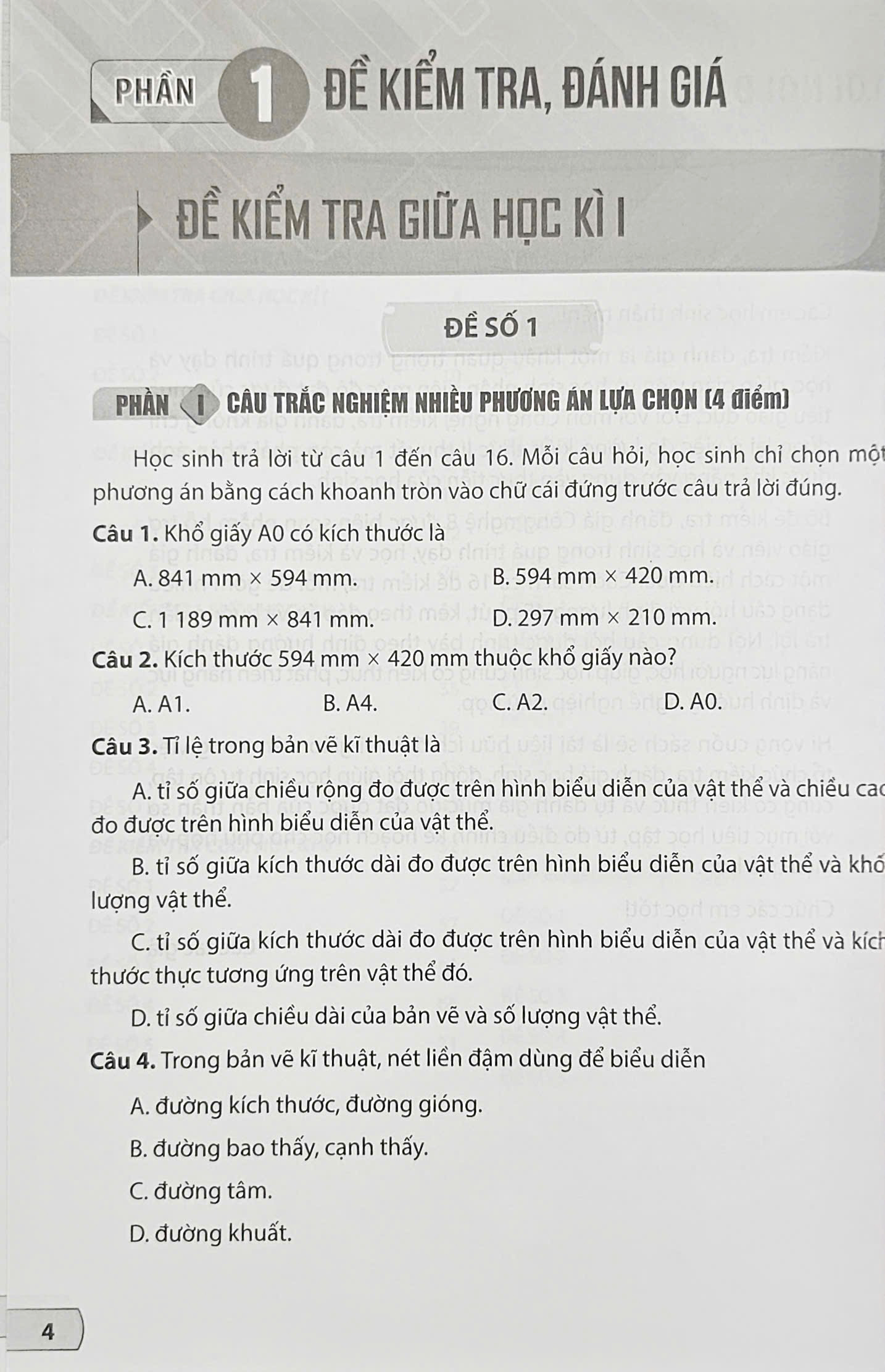 Bộ Đề Kiểm Tra, Đánh Giá Công Nghệ 8 - Ảnh 6