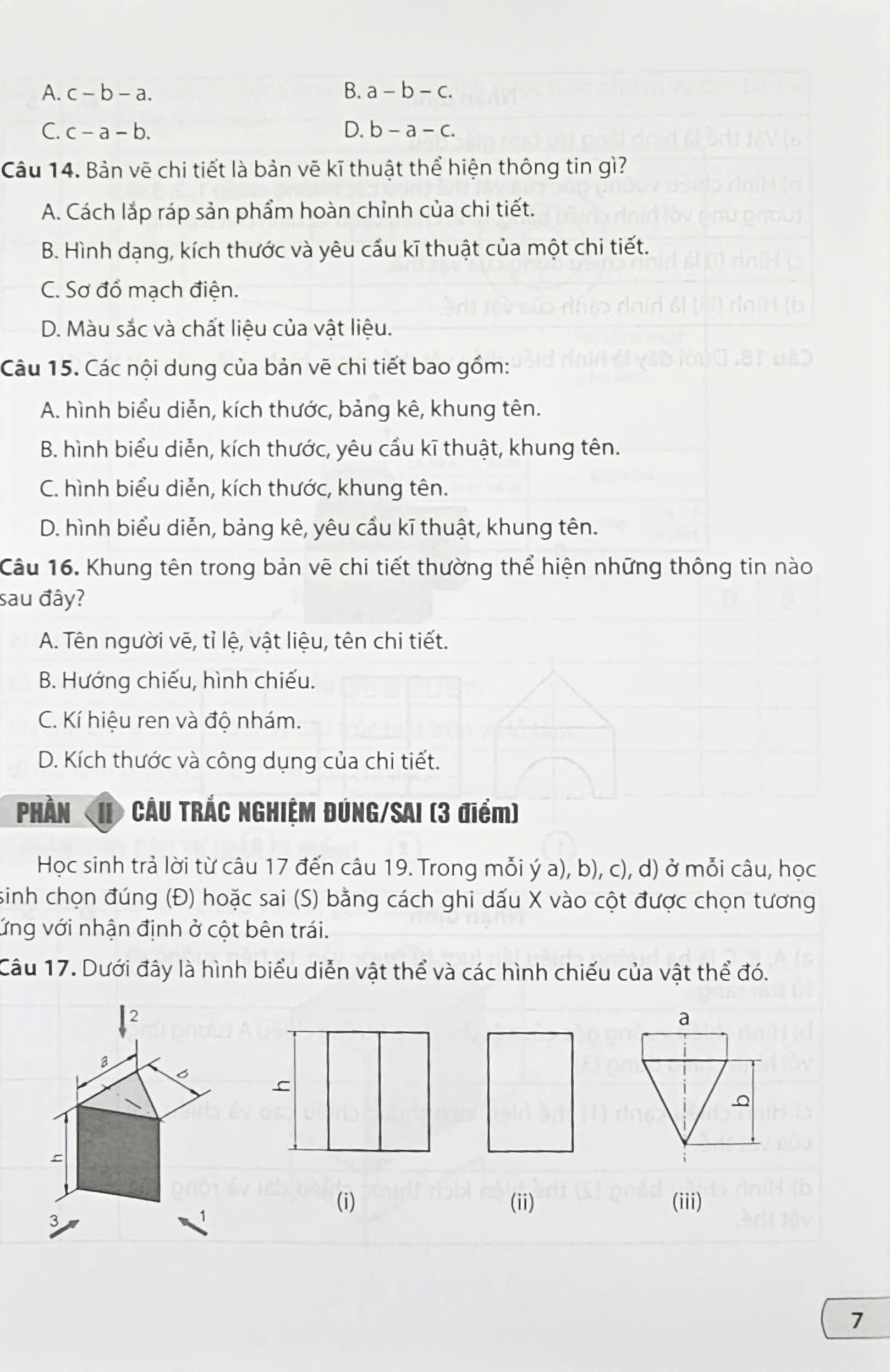 Bộ Đề Kiểm Tra, Đánh Giá Công Nghệ 8 - Ảnh 9