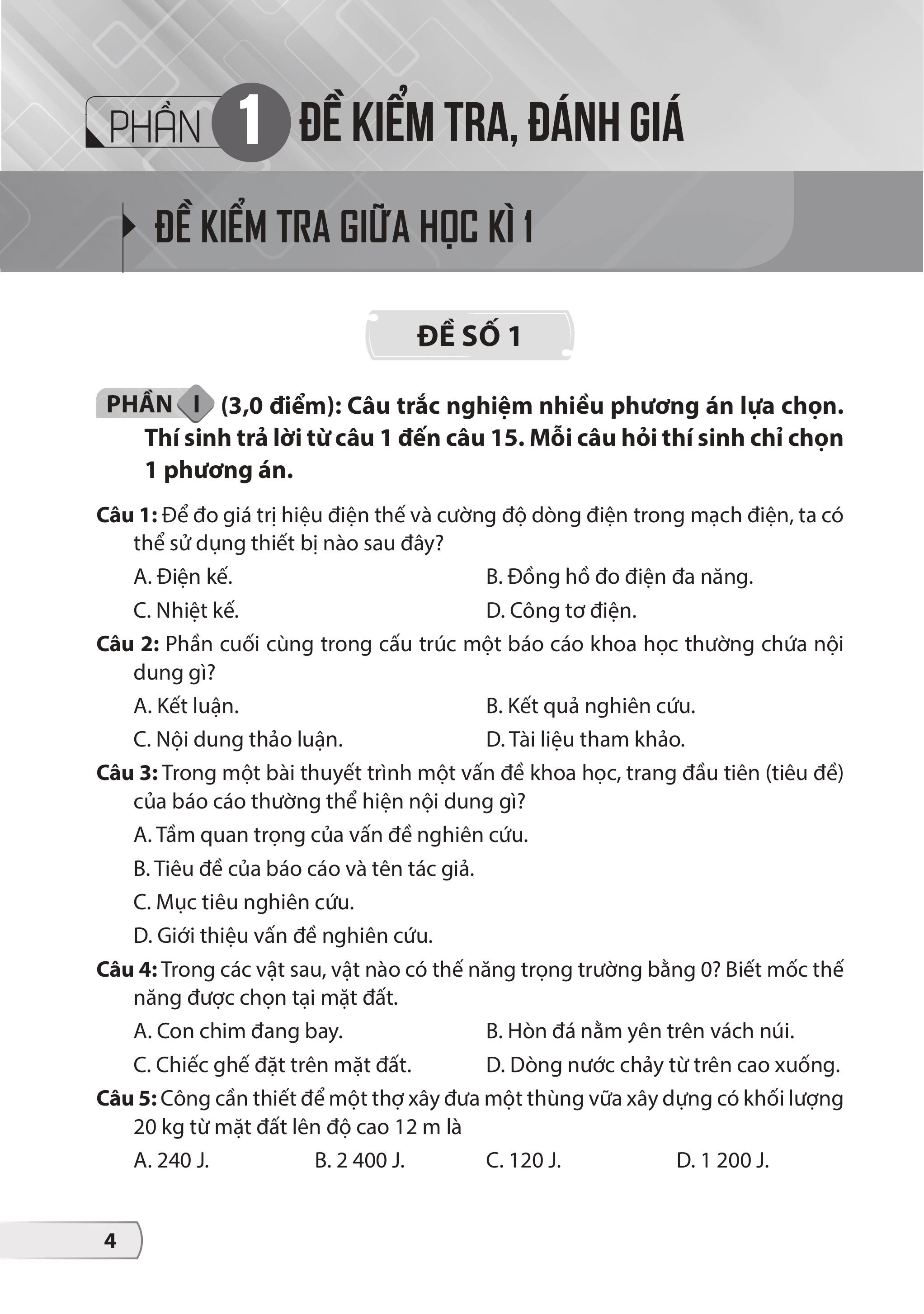 Bộ Đề Kiểm Tra, Đánh Giá Khoa Học Tự Nhiên 9 - Ảnh 5