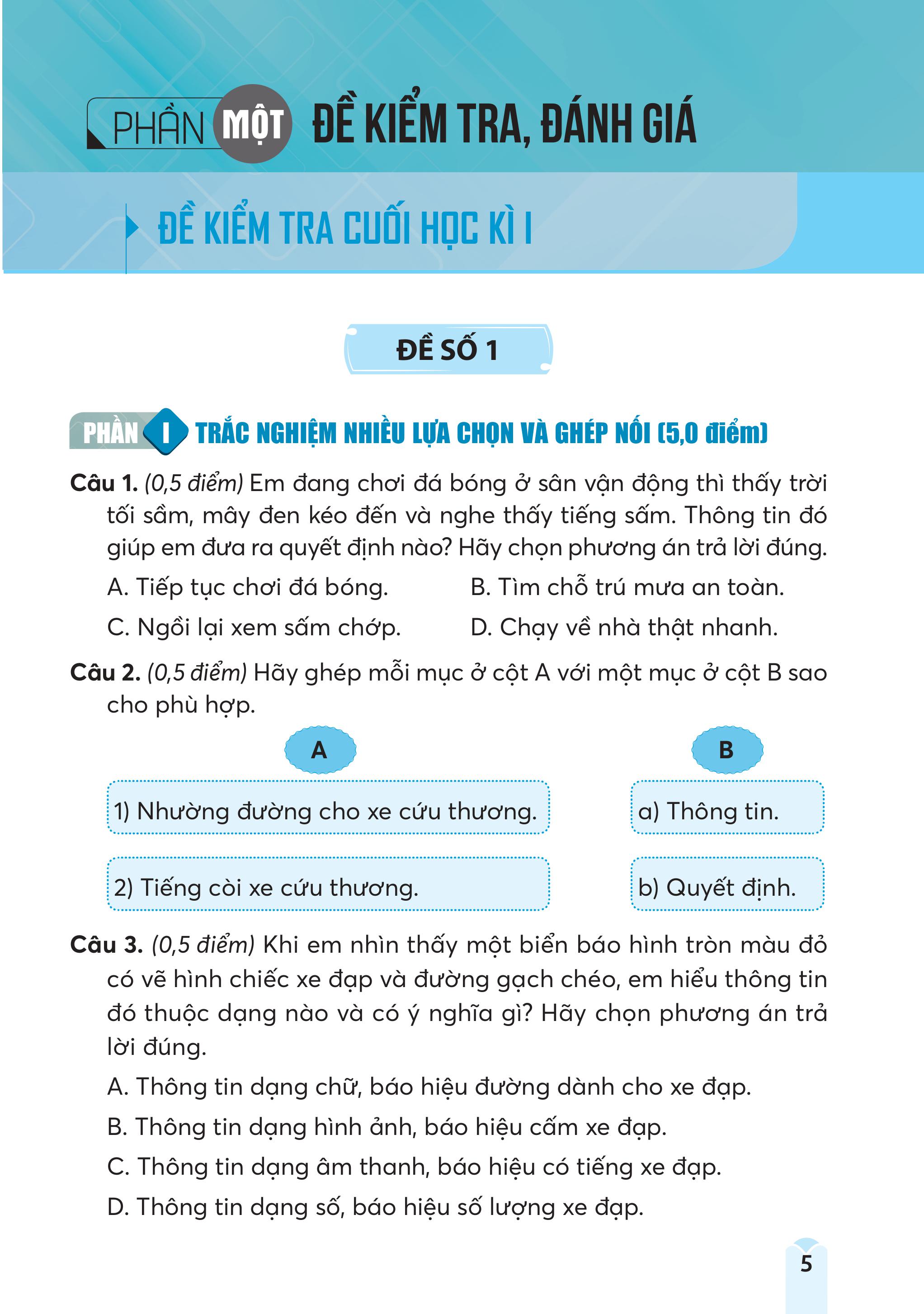 Bộ Đề Kiểm Tra, Đánh Giá Tin Học 3 - Ảnh 5