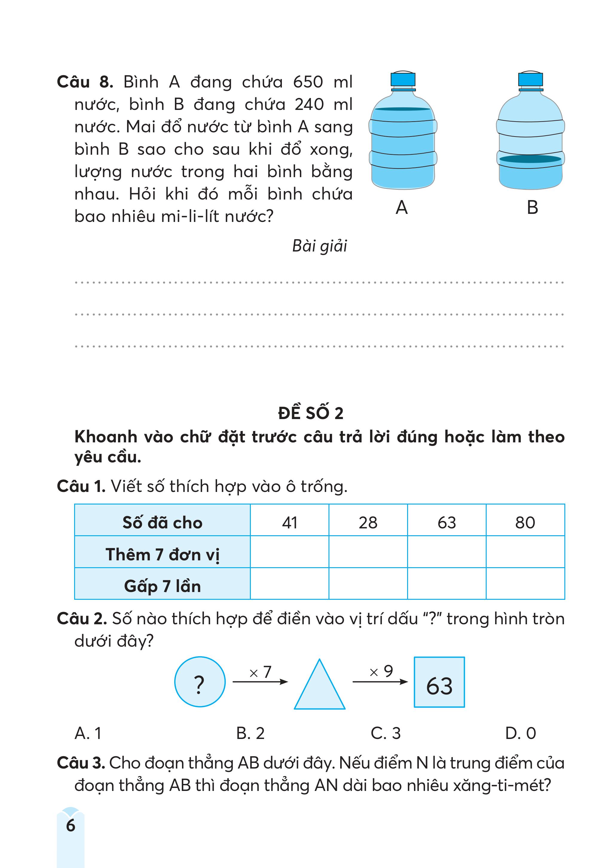 Bộ Đề Kiểm Tra, Đánh Giá Toán 3 - Ảnh 7
