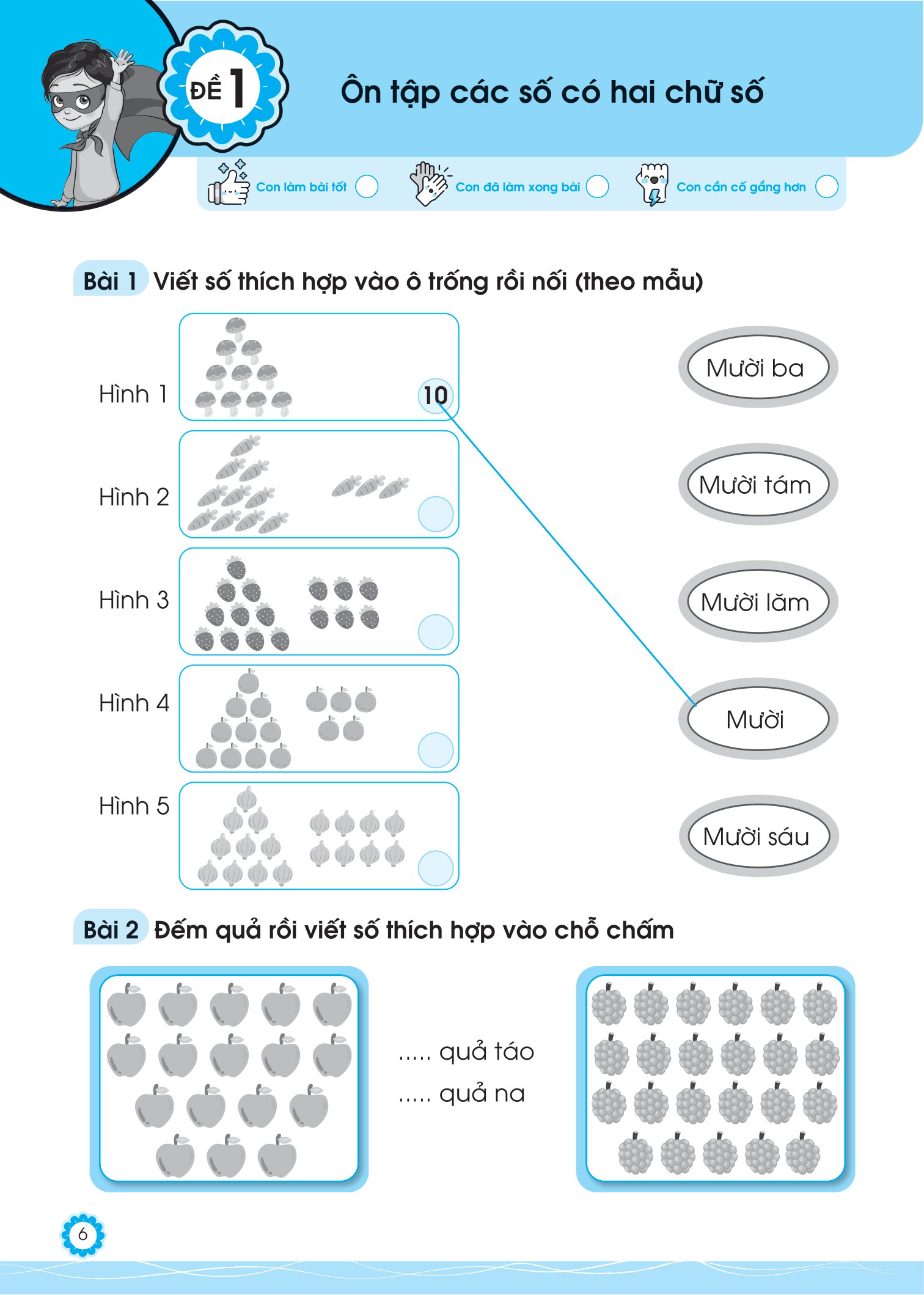 bộ đề ôn luyện và tự kiểm tra toán lớp 1 - tập 2 - Ảnh 6