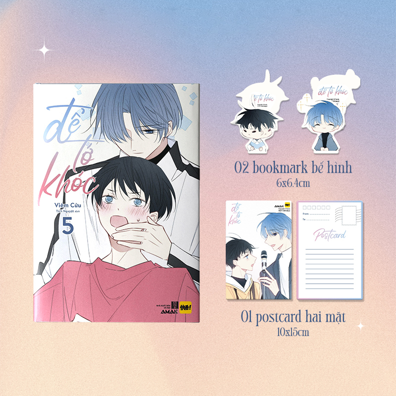 bộ để tớ khóc - tập 5 - tặng kèm 2 bookmark bế hình + 1 postcard 2 mặt - Ảnh 2