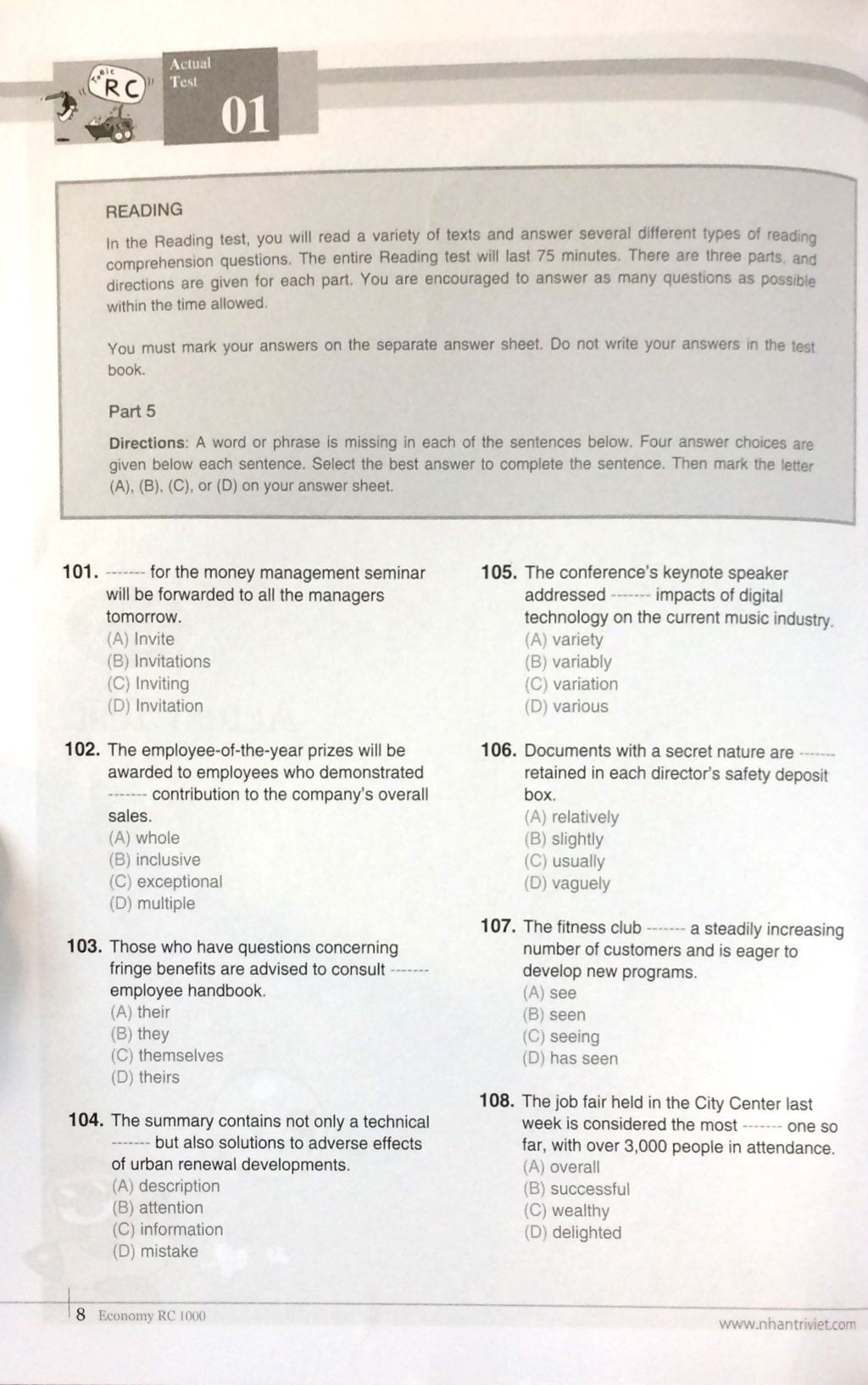 bộ economy toeic rc1000 volume 1 - Ảnh 3