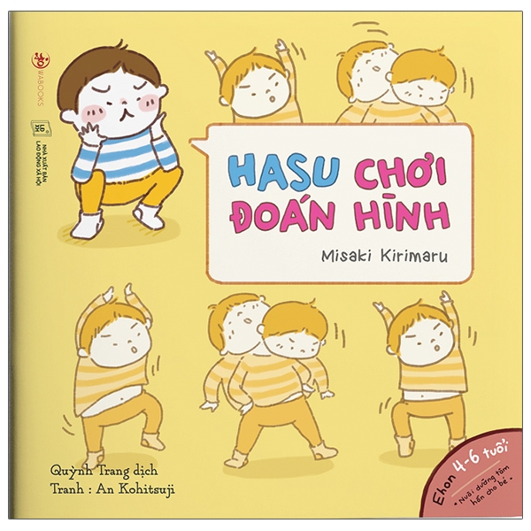 bộ ehon những câu chuyện kì lạ của hasu: hasu chơi đoán hình (4- 6 tuổi)