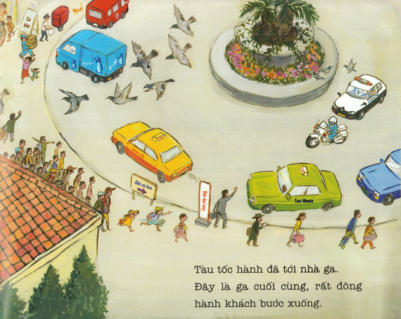 bộ ehon - thực phẩm tâm hồn cho bé - xe bus píng poong đi biển (tái bản 2020) - Ảnh 4