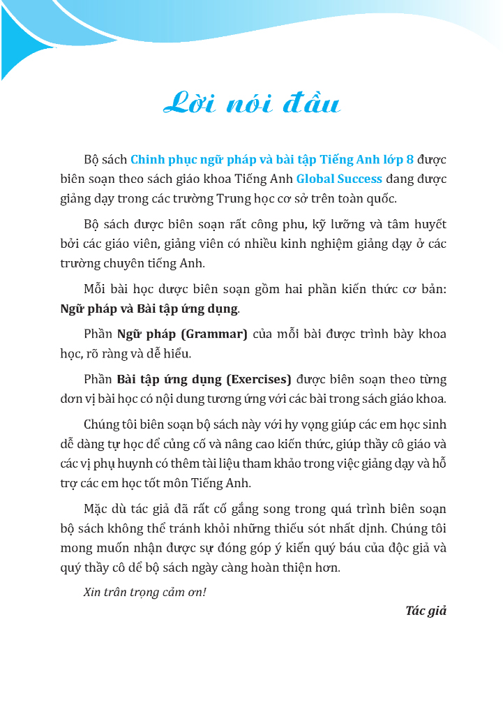 Bộ Global Success - Chinh Phục Ngữ Pháp Và Bài Tập Tiếng Anh - Lớp 8 - Tập 2 (Có Đáp Án) - Ảnh 4