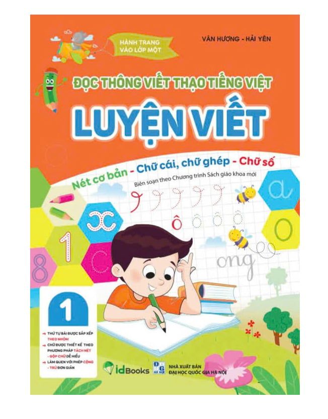 Bộ Hành Trang Vào Lớp 1-Đọc Thông Viết Thạo Tiếng Việt-Luyện Viết -Nét Cơ Bản-Chữ Cái, Chữ Ghép - Chữ Số 1 - Ảnh 2
