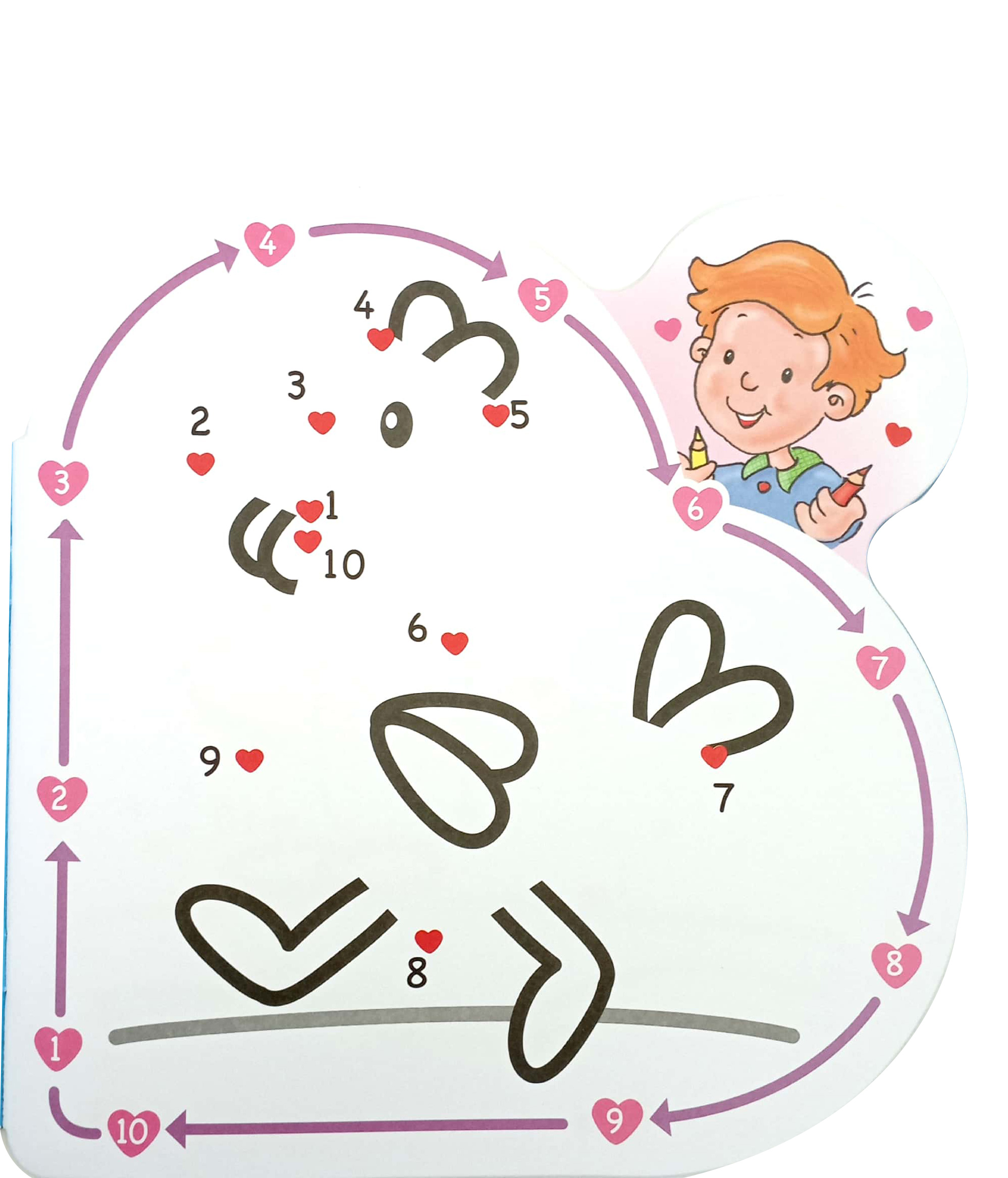 bộ heart to heart - nối số và tô màu 1 - Ảnh 3