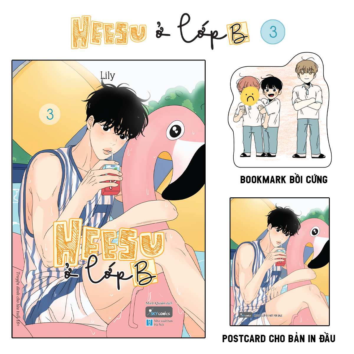 bộ heesu ở lớp b - tập 3 - tặng kèm bookmark bế hình bồi cứng + postcard bồi cứng - Ảnh 2