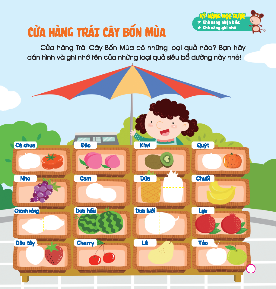 Bộ Hoàn Thiện Kỹ Năng 3-7 Tuổi - Bóc Dán Hình Thông Minh - Rau, Củ, Quả Yummy! - Ảnh 3