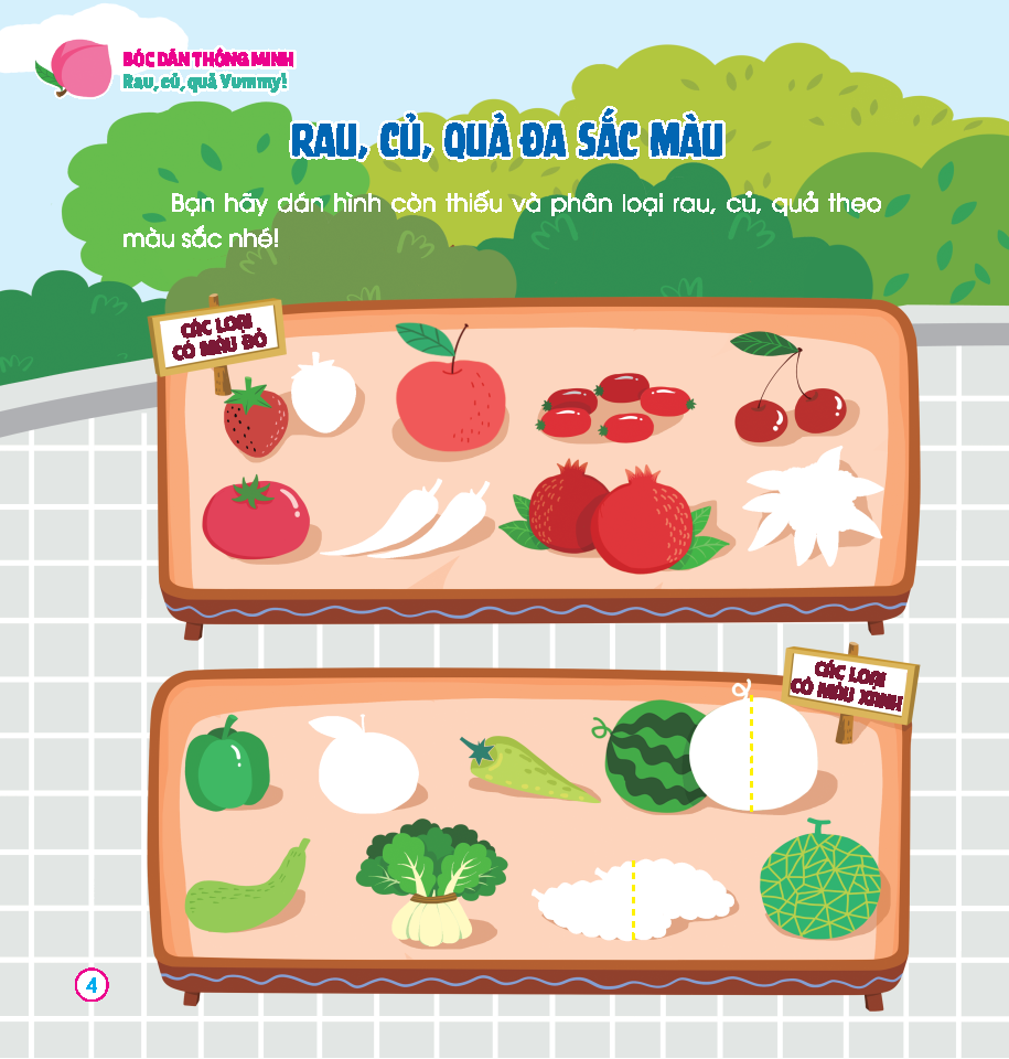 Bộ Hoàn Thiện Kỹ Năng 3-7 Tuổi - Bóc Dán Hình Thông Minh - Rau, Củ, Quả Yummy! - Ảnh 6