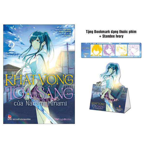 bộ khát vọng tỏa sáng của nanami minami - tập 2 - tặng kèm bookmark giấy dạng thước phim + standee ivory