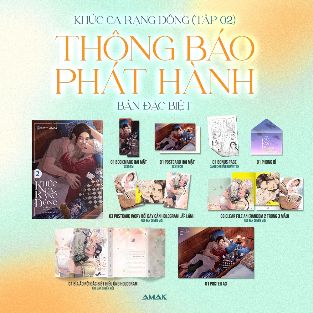 bộ khúc ca rạng đông - tập 2 - bản đặc biệt - tặng kèm 1 bookmark hai mặt + 1 postcard hai mặt + 1 bonus page + 1 bìa áo rời đặc biệt + 1 phong bì + 3 postcard ivory + 2 clearfile a4 ngẫu nhiên + 1 poster a3 - Ảnh 2