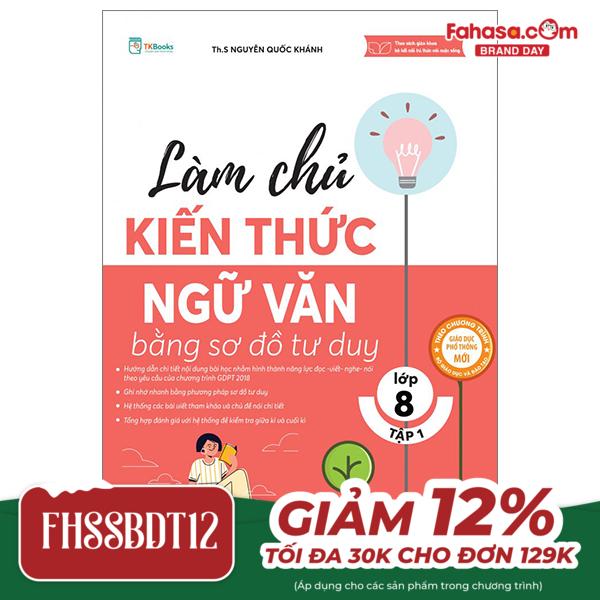 bộ làm chủ kiến thức ngữ văn bằng sơ đồ tư duy lớp 8 - tập 1 (theo chương trình của bộ sách kết nối tri thức với cuộc sống)