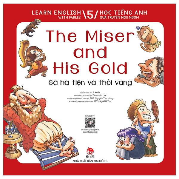 bộ learn english with fables 5 - học tiếng anh qua truyện ngụ ngôn - tập 5 - the miser and his gold - gã hà tiện và thỏi vàng