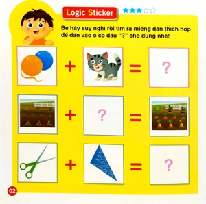 bộ logic sticker for kids - dán hình phát triển tư duy cho bé - quyển 4 (dành cho trẻ 2-8 tuổi) - Ảnh 4