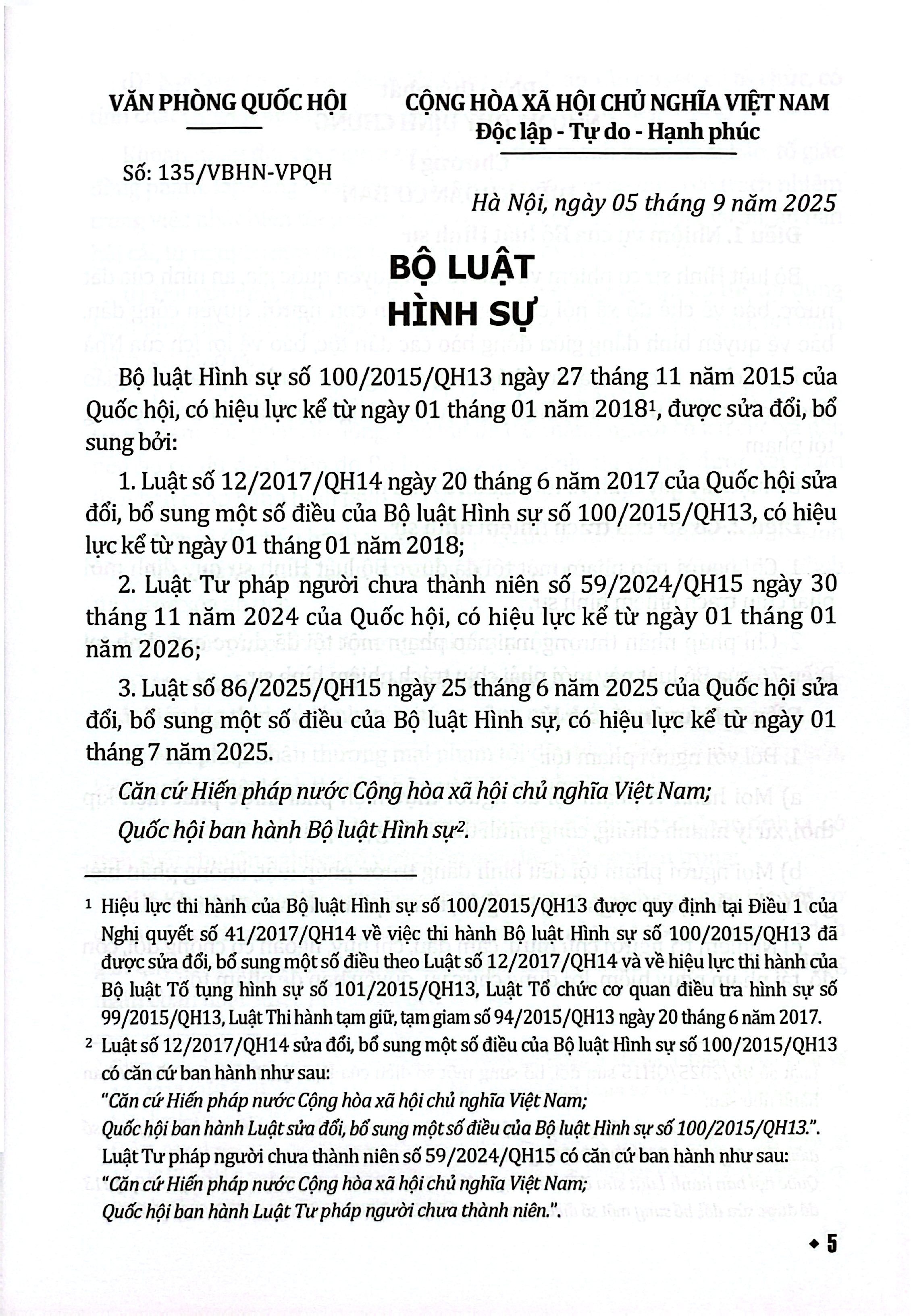 Bộ Luật Hình Sự Của Nước Cộng Hòa Xã Hội Chủ Nghĩa Việt Nam (Hiện Hành) - Ảnh 4