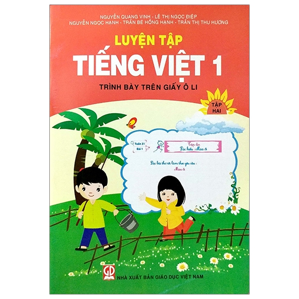 bộ luyện tập tiếng việt 1 - tập 2 (trình bày trên giấy ô li)