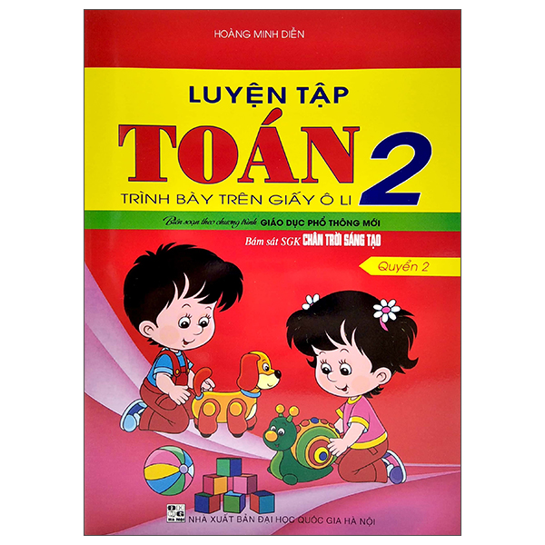 bộ luyện tập toán 2 - quyển 2 - trình bày trên giấy ô li (chân trời sáng tạo)