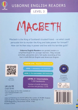 bộ macbeth - usborne english readers level 3 - Ảnh 6
