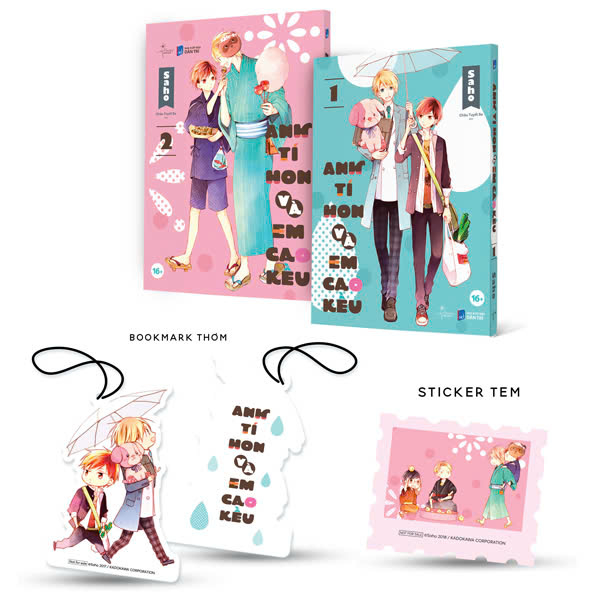 Bo Manga - Anh Ti Hon Va Em Cao Keu - Tap 1 + Tap 2 (Bo 2 Tap) - Ban Dac Biet - Tang Kem Sticker Tem + Bookmark Thom