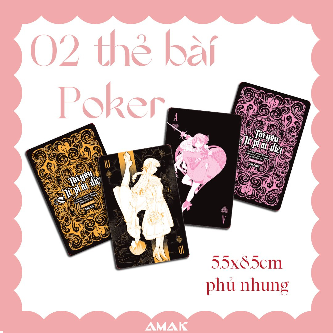 Bộ [Manga] Tôi Yêu Nữ Phản Diện - Tập 2 - Tặng Kèm 1 Bìa Áo Rời Phủ UV + 1 Postcard Hai Mặt + 2 Thẻ Bài Poker + 1 Standee PVC Bập Bênh - Ảnh 5