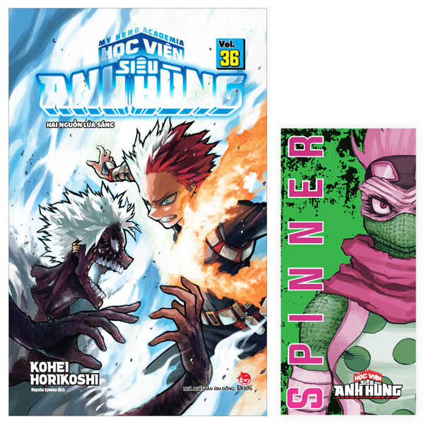 bộ my hero academia - học viện siêu anh hùng - tập 36 - hai nguồn lửa sáng - tặng kèm bookmark