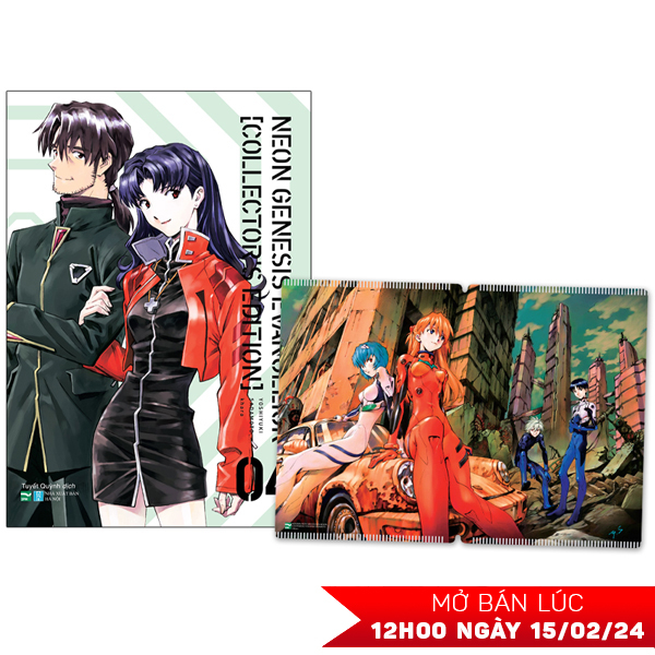 bộ neon genesis evangelion - collectorℹs edition - tập 4 - tặng kèm clearcard holder 4 nhân vật shinji, rei, asuka, kaworu