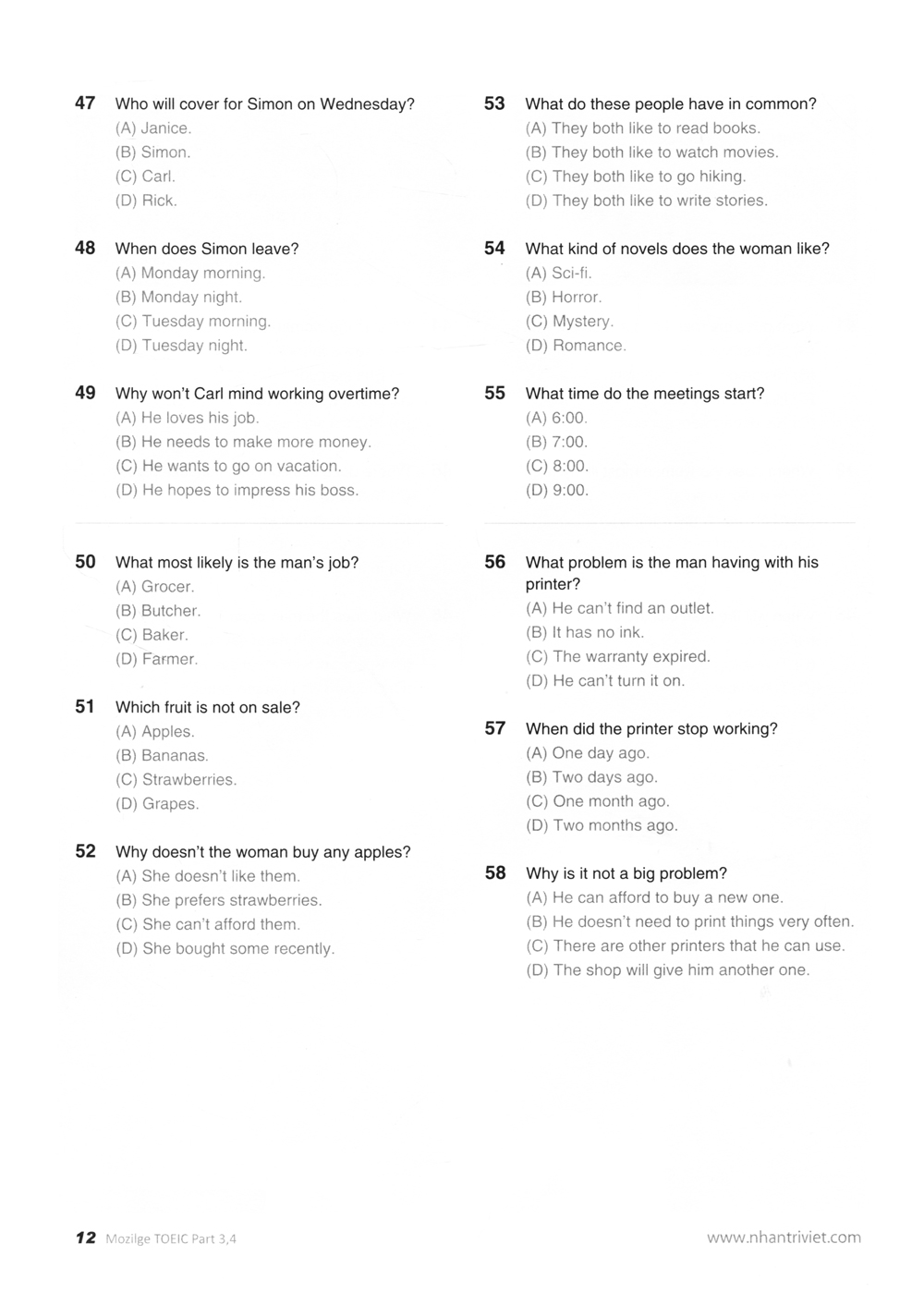 bộ new toeic actual test part 3,4 (kèm cd) - Ảnh 6