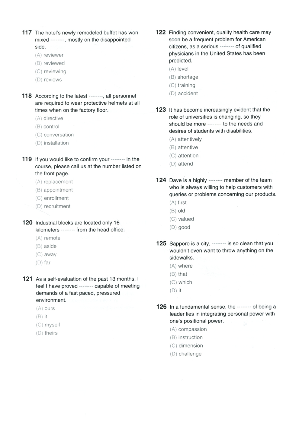 bộ new toeic actual test part 5,6 (không cd) - Ảnh 7