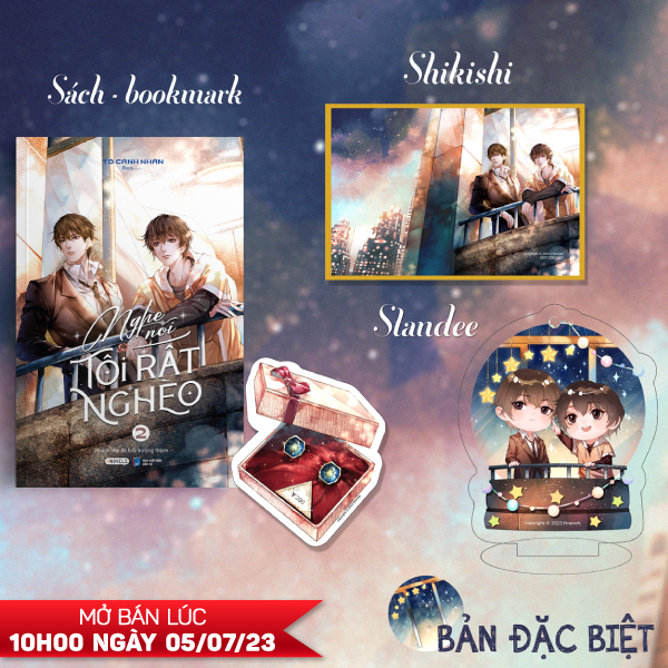 bộ nghe nói tôi rất nghèo - tập 2 - bản đặc biệt - tặng kèm bookmark bo viền + standee chibi + shikishi phủ nhũ