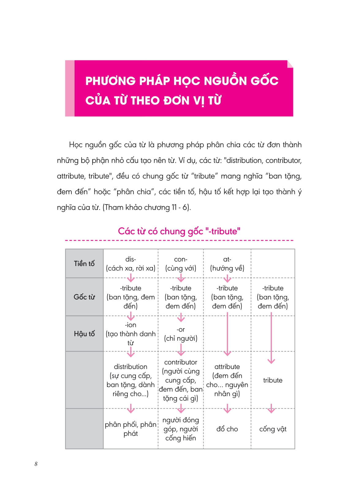 bộ nghiền từ vựng tiếng anh - học qua gốc từ bằng hình ảnh - gốc từ là bí quyết để ghi nhớ hàng nghìn từ vựng - quyển 2 - Ảnh 3
